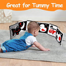 Thremhoo Black and White High Contrast Baby Toys 0-6 Months Soft Book for Brain Development, Tummy Time, Sensory, Montessori Learning Activities by TinyTreasures Baby Boutique