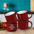 DISCOUNT PROMOS Custom Ceramic Campfire Coffee Mugs 13 oz. Set of 10, Personalized Bulk Pack - Perfect for Tea, Espresso, Cappuccino, Hot Cocoa - Red by TinyTreasures Baby Boutique
