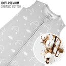 Mama Cheetah Baby Sleep Sack 0.5 TOG, Organic Cotton Baby Wearable Blanket with Two-Way Zipper, Swaddle Transition Baby Sleeping Bag for Newborn Infant Toddler Boy Girl, 0-6 Months by TinyTreasures Baby Boutique