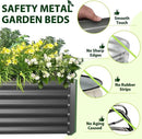 A ANLEOLIFE 6X3X1.5 ft Galvanized Raised Garden Beds Outdoor, Rectangular Metal Planter Box for Planting Vegetables Flowers Herb, Anti-Rust & Easy-Setup, Quartz Grey by GreenHaven Gardens