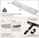 RICHFOCUS 55Inch Floating Shelves for Wall 2 Pack Shelves for Bedroom|Kitchen|Bathroom Wall Mounted Rustic Distressed Wood Floating Shelf with Invisible Brackets for Books|Storage|Decor, Rustic by CozyNest Decor