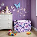 HIYAGON Rectangular Butterfly Basket Baby Storage Basket Storage Bin Organizer Box Room Decor(Purple Butterfly) by TinyTreasures Baby Boutique