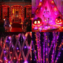 weillsnow 164FT 500 LED Halloween Lights, 8 Modes Waterproof Plug in String Lights for Halloween Indoor Outdoor Yard Party Wedding Garden Home Decorations (Purple & Orange) by GreenHaven Gardens