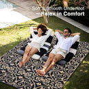 OLANLY Outdoor Rug Waterproof 8x10 ft Clearance, Reversible Outdoor Plastic Straw Rug with Floral Pattern, RV Mat for Patio, Camping, Balcony, Deck, Backyard, Black & Beige by CozyNest Decor