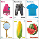 My Touch and Feel English Spanish Bilingual Picture Double Sided Sensory Flash Cards for Infant, Toddlers, Kids, Learn Animals, Fruits, Objects and Vehicles, Fun Learning and Educational Flashcards by TinyTreasures Baby Boutique