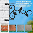 Fashion&cool 4 Pack Plant Hanging Bracket, Wall Mount Plant Hanger Outdoor Indoor, Decorative Hanging Plant Bracket Hooks for Planter Flower Bird Feeder Lanterns Wind Chimes with Screws by GreenHaven Gardens