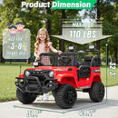 2 Seater Ride On Car Truck with Remote Control XL, Kids 24V Battery Powered Electric Vihicle w/21 in Seat, 3 Speeds, 2WD/4WD Switichable, Shock Absorbers,Bluetooth, Flower, Gift Choice by TinyTreasures Baby Boutique