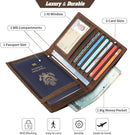 Jack&Chris Leather Passport Holder RFID Blocking Passport Travel Wallet Cover Case for Men Women Brown JC17 by TinyTreasures Baby Boutique