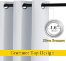 NICETOWN Room Darkening Privacy Doorway Curtains - Grommet Thermal Insulated Light Blocking Window Treatments for Bedroom/Living Room (W46 x L80, 2 Panels, Greyish White) by TinyTreasures Baby Boutique