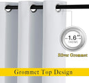 NICETOWN Room Darkening Curtain Panels - Window Treatment Thermal Insulated Grommet Light Blocking Curtains Drapes for Bedroom/Home Office (2 Panels, 46 by 54, Greyish White) by TinyTreasures Baby Boutique