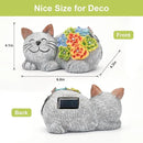 Otdair Solar Garden Decor Cat, Cat Lover Gifts with Succulent and 7 LED Lights for Outside,Outdoor Solar Lights for Yard, Garden and Patio, Unique Gift for Women by CozyNest Decor