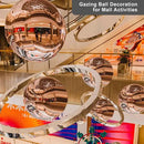 Nerien Gazing Ball, Stainless Steel Garden Mirror Globe, Polished Ornament Sphere, Hollow Floating Reflective Hemisphere, for Home Outdoor Pond Housewarming Swimming Pool Decoration, Rose Gold, 10Pcs by GreenHaven Gardens