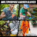 HLDD HANDLANDY Leather Work Gloves for Men & Women, Adjustable Wrist Cowhide Gardening Glove with Reinforced Palm for Driver by GreenHaven Gardens