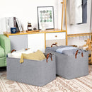 DULLEMELO Large Grey Storage Baskets 70L Oversized Dog Toy Bin Basket, Collapsible 22" X 15" X 13" Extra Large Fabric Baskets for Storage Clothes, Toys, Blankets Organizers (Grey) by TinyTreasures Baby Boutique