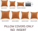 Fancy Homi 2 Packs Burnt Orange Lumbar Decorative Throw Pillow Covers 12x20 Inch for Living Room Couch Bed Sofa, Farmhouse Boho Home Decor, Soft Striped Corduroy Rectangle Accent Cushion Case 30x50 cm by CozyNest Decor