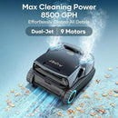 Aiper Scuba X1 Pro Max Pool Cleaning Robot, Pool Mapping, Adaptive Path, 8500 GPH Power, Double Filtration, Smart Surface Parking, Pool Vacuum for All Inground Pools by CozyNest Decor