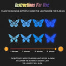 SAOROPEB Glow in The Dark 3D Butterfly 24 Pcs 3 Sizes, Luminous Butterfly Stickers for Ceiling or Wall, Glow in The Dark Party Supplies, Removable Luminous Stickers for Kids Babys Nursery (Blue) by CozyNest Decor