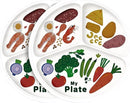 10" 3-Grid Cute Cartoon Portion Control Plate - Melamine, Healthy Nutrition for Weight Loss & Diabetes Management, Ideal for Adults & Teens Kids (2 Pack) by CozyNest Decor