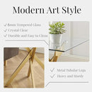 Modern Style Square Side Table with Tempered Glass Top and Metal Tubular Legs, Gold 20”Dx20”Wx22”H by CozyNest Decor