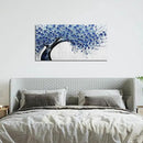 Large Wall Art for Living Room Bedroom Home Office Blue Tree of Life Wall Art Floral Picture Framed Wall Decor Modern Canvas Prints 20x40 In by CozyNest Decor