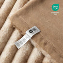 Cozy Bliss Faux Fur Throw Blanket for Couch, Cozy Warm Plush Striped Blanket for Sofa Bedroom Living Room, 50 * 60 Inches Tie-dye Kahki by CozyNest Decor
