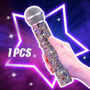 Sanwuta Fake Microphone Prop Sparkly Bling Rhinestones Plastic Play Microphone Pretend Glitter Bedazzled Mic for Cosplay Party Costume(Colorful) by TinyTreasures Baby Boutique