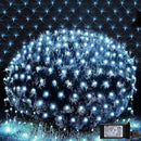 Christmas Decorations Net String Light Outdoor, 14.8ft x 5ft 300 LED White Net Lights Connectable 8 Modes Fairy Mesh Light Plug in for Bushes Tree Garden Home Party Halloween Christmas Decor by GreenHaven Gardens