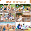 Extra Large Waterproof Picnic Blanket | Portable Camping & Beach Mat | Sand Free with Carry Strap | Park Blanket for Grass, Hiking, Travel, Concerts, Indoor (Orange) by TinyTreasures Baby Boutique