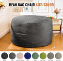 4FT Bean Bag Chair: Bean Bag with Velvet Cover, Fluffy and Comfy Bean Bag Chairs for Adults and Kids, Bean Bag Sofa Filled with High-Density Sponge for Gaming (Grey) by CozyNest Decor