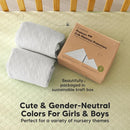 Waterproof Crib Mattress Protector Cover Fitted - 2-Pack Quiet Baby Crib Mattress Pad Sheets, 52" x 28" Soft Quilted Cotton Baby Sheet, Machine Washable, Easy Fit, Durable (Pearl Gray/Mavy) by TinyTreasures Baby Boutique