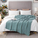 EMME Cotton Blanket Queen Size for Bed Soft Large Muslin Bed Blankets 90"x90" Lightweight Breathable Layering Bedspread All Season Gauze, Teal by CozyNest Decor
