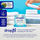 Dropps Free + Clear Biobased Power Laundry Detergent Pods, Unscented (64 Count) - HE Compatible Laundry Pods for Fresh Clothes - Laundry Soap Supplies & Recyclable Paperboard Packaging by CozyNest Decor