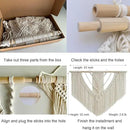 Achart Macrame Wall Hanging Large- Boho Wall Decor- large wall art- Wall Decor Living Room- Macrame Tapestry Boho Decor for Bedroom (Beige-O) by CozyNest Decor