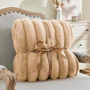 BEDELITE Faux Fur Throw Blanket for Couch, Soft and Cozy Luxurious 3D Striped Fluffy Blanket, 770GSM Thick Warm Plush Fuzzy Faux Rabbit Fur Blanket for Women Gift (Brown, 60"x 80") by CozyNest Decor