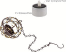 Solar Lights Outdoor Hanging Lanterns, ZHONGXIN Beaded Copper Wire Ball Candle Holder with Solar Tea Lights, Perfect for Home, Garden, Backyard, Pergola, Patio Umbrella, Tree, Window Decor-Set of 4 by GreenHaven Gardens