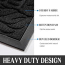 Yimobra Welcome Matt Outdoor, 60x36, Waterproof All-Season Front Door Mat, All-Weather Doormat, Sturdy Natural Rubber, Fade Resistant, Low Profile, Easy Clean Patio Porch Entryway Mat, Black by CozyNest Decor