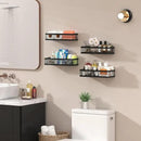 PUSDON Hanging Storage Baskets Organizer Wall Mount, Metal Wire Storage Bin Rack for Kitchen Bathroom Shower Spice Shelf Home Decor Essentials Black-2 Packs (Netting) by CozyNest Decor
