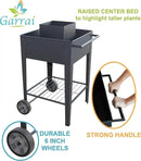 GarraÌ Raised Planter Box -Garden Cart with Wheels, Movable Square Outdoor Elevated Garden Bed with Wheels- Grow Vegetables Flowers Herbs on Patio, Deck, or Yard by GreenHaven Gardens