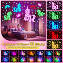 Unicorn Night Light for Girls, Unicorn Room Decor for Girls Bedroom, Star Projector, Remote+Dimmable Little Mermaid Toys, 360° Silent Rotation, Princess Night Light by TinyTreasures Baby Boutique