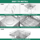 Odoland Folding Campfire Grill, 304 Stainless Steel Grate Barbeque Grill, Portable Camping Grill with Legs for Picnics, Backpacking, Outdoor with Carrying Bag and Kitchen Tongs by GreenHaven Gardens