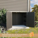 KINYING Larger Outdoor Storage Shed Weather Resistance, Resin Sheds & Outdoor Storage for Garden, Patios, Backyards, 48 Cu.Ft Tool Shed for Garbage Cans, Lawn Mower, Garden Tools,Black by GreenHaven Gardens