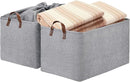 DULLEMELO Large Grey Storage Baskets 70L Oversized Dog Toy Bin Basket, Collapsible 22" X 15" X 13" Extra Large Fabric Baskets for Storage Clothes, Toys, Blankets Organizers (Grey) by TinyTreasures Baby Boutique