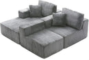 HYJT-H&K Modular Sectional Sofa Cloud Sectional Couch, 107" Comfy Fluffy L Shaped Dark Grey Couches for Living Room, Deep Seat Memory Foam Plush Corduroy Boneless Couch Sectionals Left Facing Chaise by CozyNest Decor