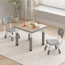 Kids Table and Chairs, Height Adjustable Childrens Table and Chair Set, Kids Tables for Age 2-8, Graffiti Desktop, Table for Kids with 2 Seats, Small Kids Table, Max 300lbs, Grey by CozyNest Decor