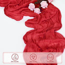 6 Pack Red 10FT Cheesecloth Table Runner Rustic Gauze Fabric Cheese Cloth Table Runner for Wedding Bridal Baby Shower Table Decor Boho Sheer Birthday Party Table Decorations 20 x 120 Inch Long by CozyNest Decor