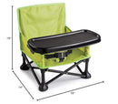 Summer by Bright Starts Pop 'N Sit Portable Booster Chair, Floor Seat, Indoor/Outdoor Use, Compact Fold, Green, 6 Mos - 3 Yrs by TinyTreasures Baby Boutique