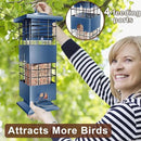 Bird Feeder 3LBS Metal Anti-Squirrel Wild Birdseed Feeder for Finch Cardinal Blue Jay Outdoors Hanging (Blue) by GreenHaven Gardens