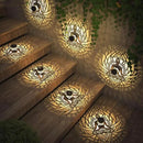 4 Pack Solar Fence Lights Metal Solar Powered Outdoor Wall Deck Step Lights Zen Theme Waterproof Fence Light for Garden Post Patio Backyard Yard Decor, Gardening Gifts for Women Mom Grandma by CozyNest Decor