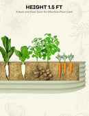 8x4x1.5 ft Raised Garden Bed,Galvanized Raised Planter Boxes Outdoor with Easy Assembly, Large Garden Bed for Vegetables, Fruits, Flower,Raised Garden Bed,Beige by GreenHaven Gardens