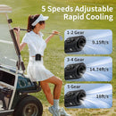 Socool 10000mAh Portable Waist Fan Clip on Wearable Belt Personal Fan Rechargeable Battery Operated With 5 Speeds & Flashlight Neck Hands-Free 40H Cooling For Outdoor Travel Camping Power Bank (Black) by TinyTreasures Baby Boutique